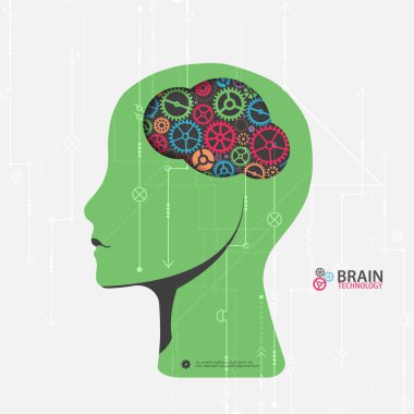 yaratıcı beyin kavramı arka plan. 