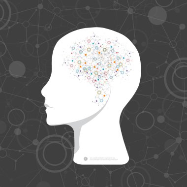 yaratıcı beyin kavramı arka plan. 