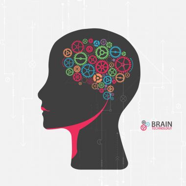 yaratıcı beyin kavramı arka plan. 