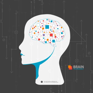 yaratıcı beyin kavramı arka plan.