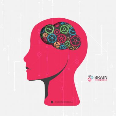 yaratıcı beyin kavramı arka plan. 