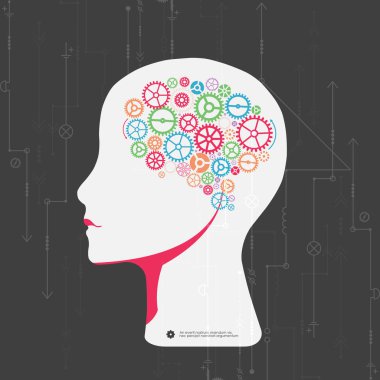 yaratıcı beyin kavramı arka plan. 