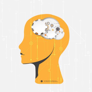 yaratıcı beyin kavramı arka plan. 