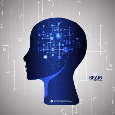 yaratıcı beyin kavramı arka plan. 