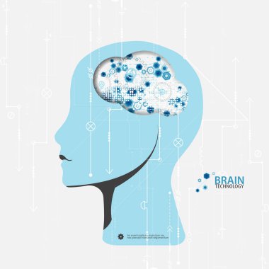 yaratıcı beyin kavramı arka plan. 