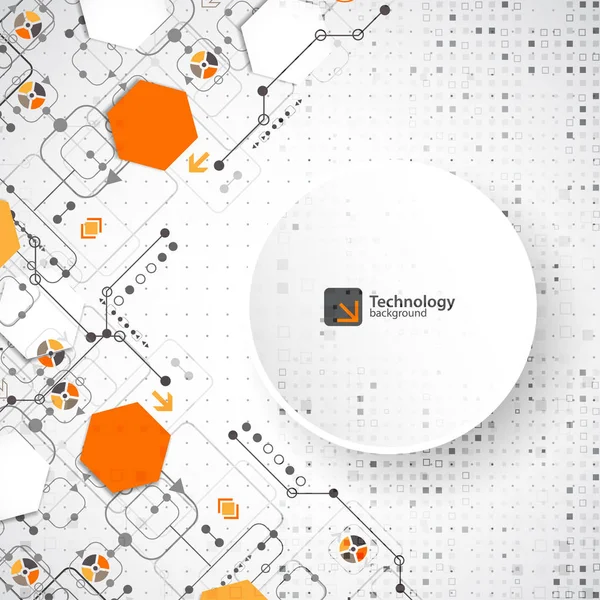 Ilustración vectorial, tecnología digital de alta tecnología e ingeniería , — Archivo Imágenes Vectoriales