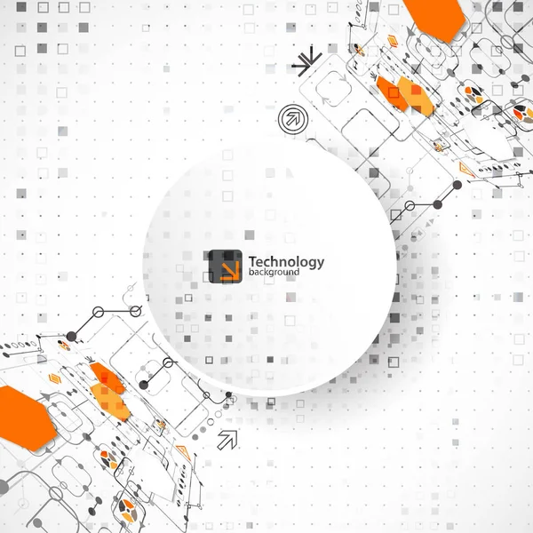 ベクトル図、ハイテク デジタル技術および工学, — ストックベクタ