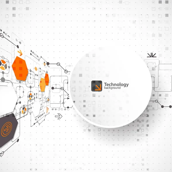 ベクトル図、ハイテク デジタル技術および工学, — ストックベクタ