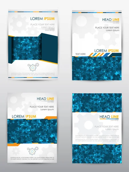 Brochure ontwerpsjabloon. Set Cover presentatie achtergronden — Stockvector