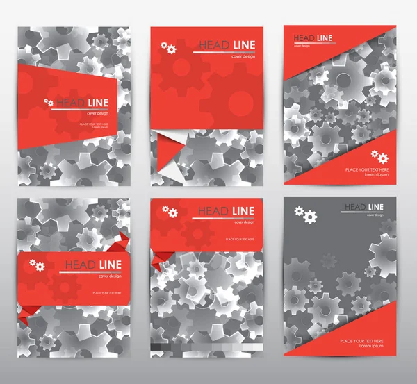 Brochure ontwerpsjabloon. Set Cover presentatie achtergronden — Stockvector