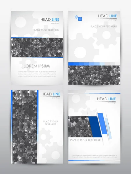 Broschyr formgivningsmall. Uppsättning av omslaget presentation bakgrunder — Stock vektor