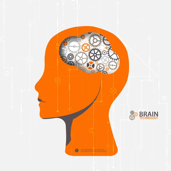 Concept cerveau créatif arrière-plan . — Image vectorielle