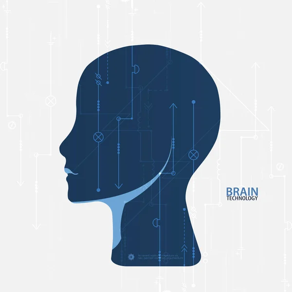 Concept cerveau créatif arrière-plan . — Image vectorielle