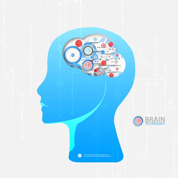 Concept cerveau créatif arrière-plan . — Image vectorielle