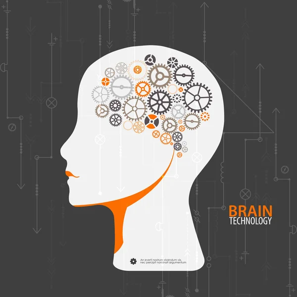 Concept cerveau créatif arrière-plan . — Image vectorielle