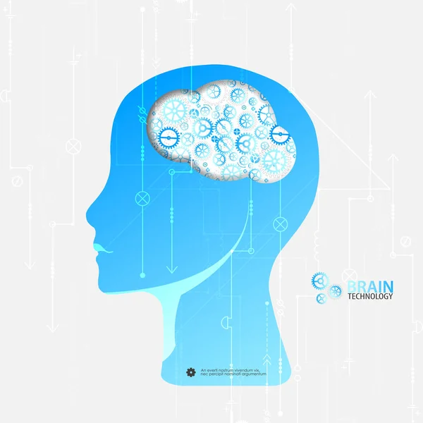 Творчий фон концепції мозку . — стоковий вектор