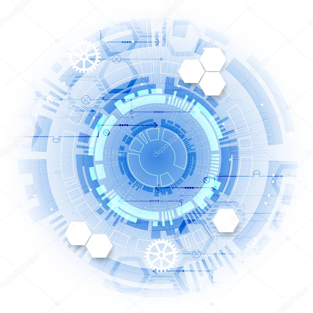 Abstract color digital communication technology background. 
