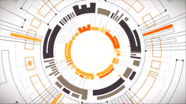 Animación Abstracta Tecnología Comunicación Digital Azul — Vídeos de Stock