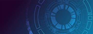 Soyut teknoloji kavramı. Devre kartı, yüksek bilgisayar renk arka plan. Vektör çizim