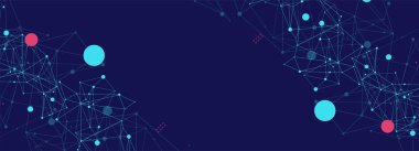 Bilim ve teknoloji sunumu için şablon. Pleksus biçimi arkaplanı.