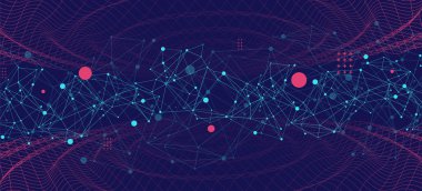 Bilim ve teknoloji sunumu için şablon. Pleksus biçimi arkaplanı.