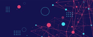 Bilim ve teknoloji sunumu için şablon. Pleksus biçimi arkaplanı.