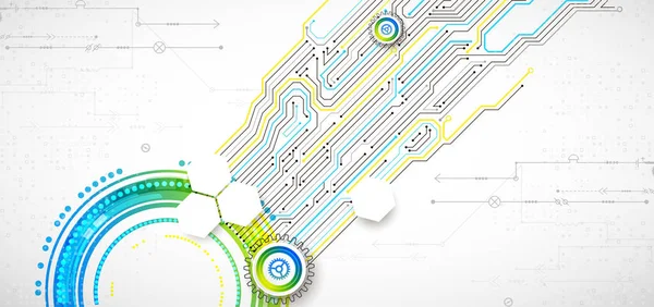 Abstracte Technologie Printplaat Communicatieconcept — Stockvector