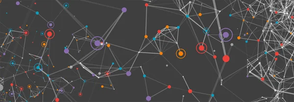 Titelvorlage Für Die Präsentation Von Wissenschaft Und Technologie Hintergrund Plexusstil — Stockvektor