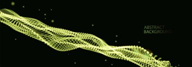 Soyut vektör arkaplanı. Parlayan parçacıklar dinamik akış.