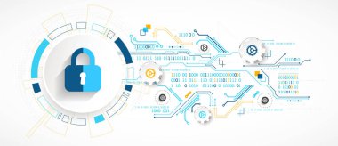 Güvenli dijital yer. Sanal gizli, programlama koruma.