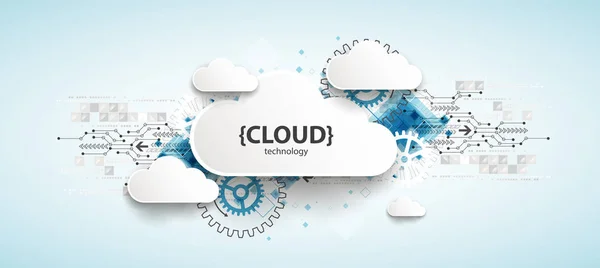 Web Cloud Technologie Business Abstraktní Pozadí — Stockový vektor