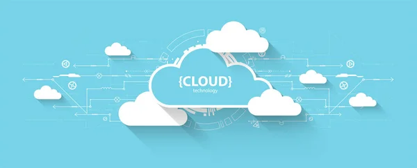 Tecnologia Web Cloud Business Abstract Background — Vettoriale Stock