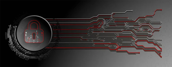 Espaço Digital Seguro Virtual Confidencial Proteção Programação — Vetor de Stock