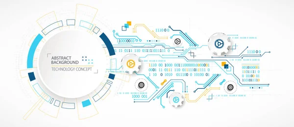 Ilustración Vectorial Tecnología Digital Alta Tecnología Tema Ingeniería — Vector de stock