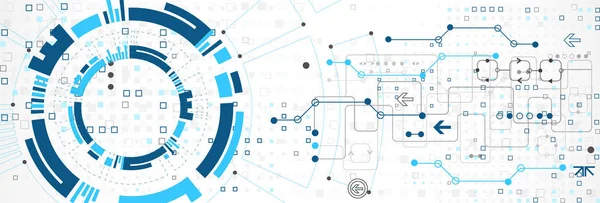 Abstraktní Technologický Koncept Vysoká Barva Pozadí Počítače Vektorová Ilustrace — Stockový vektor