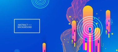 Soyut parlak geometrik arkaplan. Vektör illüstrasyonu