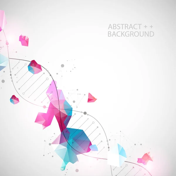 Dna Moleculen Wetenschappelijke Template Abstracte Achtergrond Vectorillustratie — Stockvector