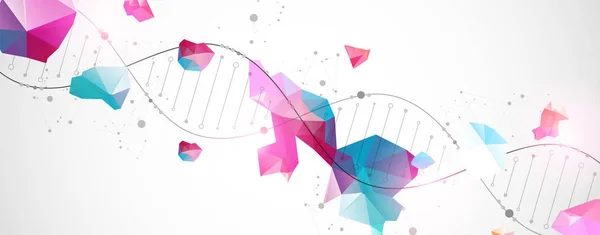 Dna Moleculen Wetenschappelijke Template Abstracte Achtergrond Vectorillustratie — Stockvector