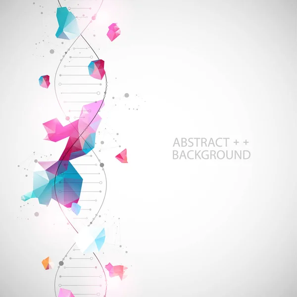 Modelo Ciência Moléculas Dna Fundo Abstrato Ilustração Vetorial — Vetor de Stock