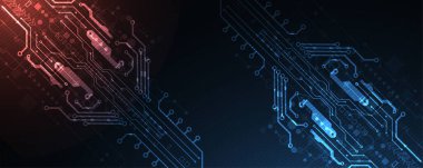 Soyut teknoloji devre kartı. İletişim konsepti.