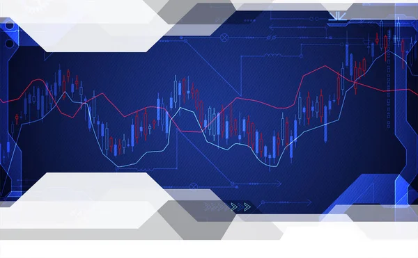 Концепция Финансовой Торговли Фондовый Рынок Биржа График Свечей — стоковый вектор