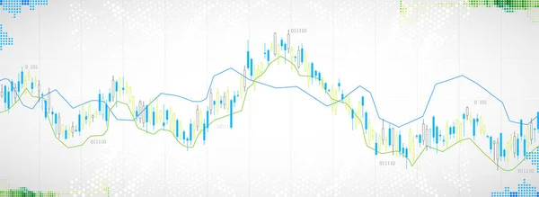 Koncept Finančního Obchodu Akciový Trh Burza Graf Grafu Svícnu — Stockový vektor