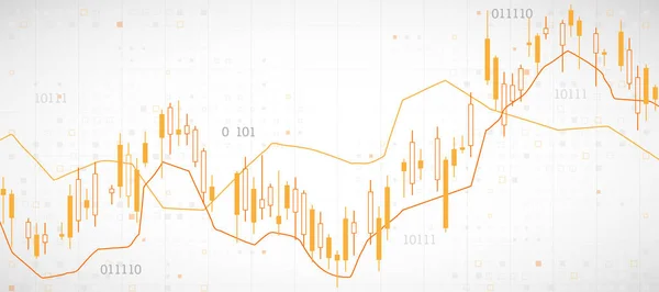 Koncept Finančního Obchodu Akciový Trh Burza Graf Grafu Svícnu — Stockový vektor