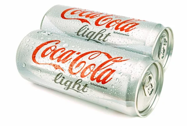 Банки Coca Cola Light — стоковое фото