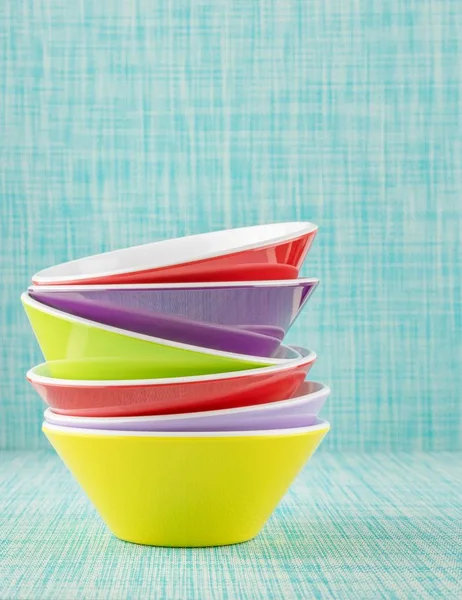 A stack of colorful bowls — Stock Photo, Image