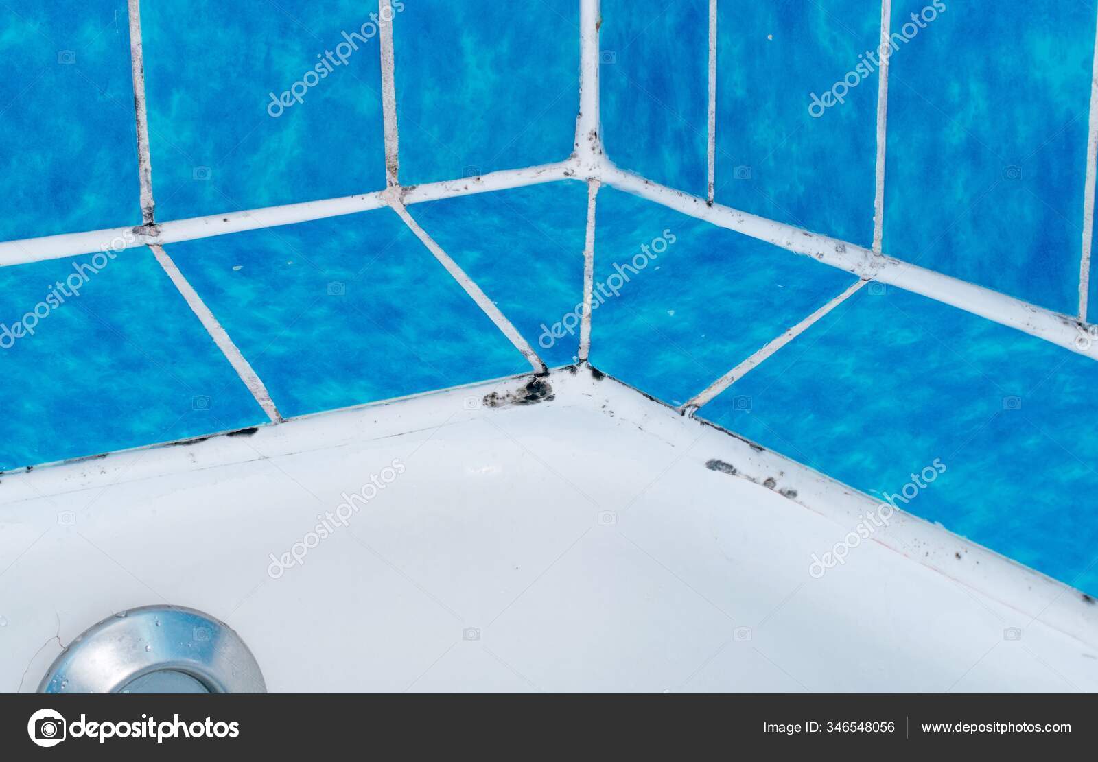 Damp Mold Growing Tile Grout Silicon Sealant Bathroom Shower Tub