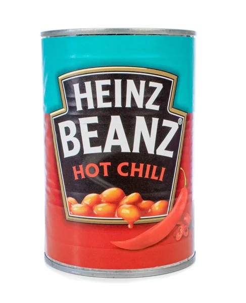 Niedersachsen Alemanha Abril 2020 Uma Lata Feijão Picante Heinz Beanz — Fotografia de Stock