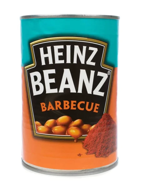 Niedersachsen Германия Апреля 2020 Жареная Фасоль Вкусом Барбекю Heinz Beanz — стоковое фото