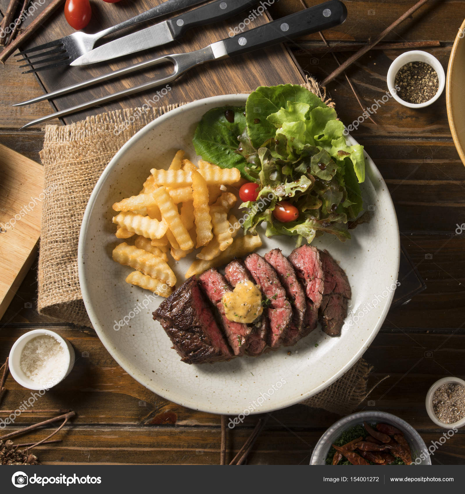 dana biftek ızgara marine