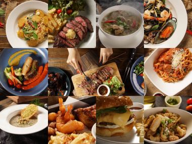 Gıdalar farklı ülkelerden. Batı ve Doğu 